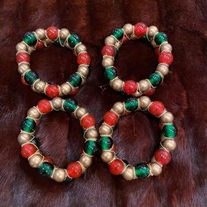 COPY - Christmas holiday napkins holders set of 4 DESIGNS DIMENSIONS NAPKINS RI…